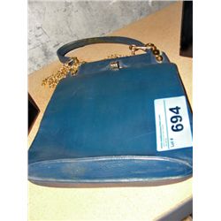 Ladies blue leather designer purse
