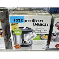 Hamilton beach rice cooker and steamer