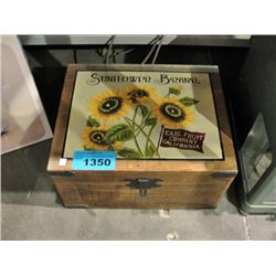 Wooden sun flower brand decorated wooden
