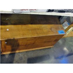Hand crafted wooden storage trunk