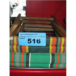 2 wood folding stools