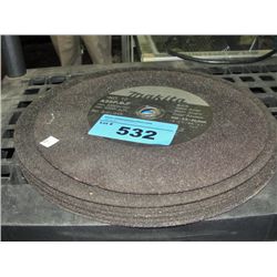 Lot of 9 steel cutting discs