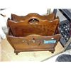 Image 1 : Vintage walnut magazine stand