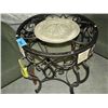 Image 1 : Metal with plaster accents round table missing