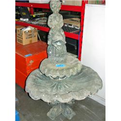 Cement garden fountain
