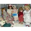 Image 1 : Collection of 7 porcelain collectors dolls