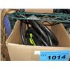 Image 1 : Box of assorted scuba gear; pressure gauges, etc