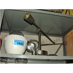 shelf lot of assorted items; chrome adjustable