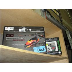 2 radio controlled helicopters