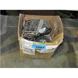 Box of asorted electrical and computer cords