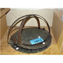 3 heavy cast iron hangers