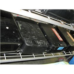 Shelf lot of 4 desk top printers