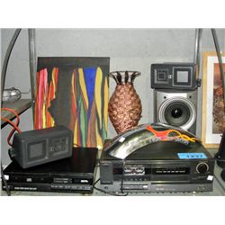 Shelf lot of household misc