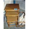 Image 1 : Wicker rattan magazine stand and nesting table set