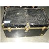 Image 1 : Black metal steamer trunk