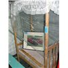 Image 1 : Wood crafted dolls canopy bed