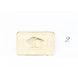 One Ounce American Mint Gold Clad Buffalo Bar