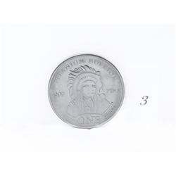 .999 Indian Head & Buffalo Titanium Coin- One