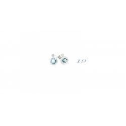 Brand New Aquamarine & Diamond Earrings in 925