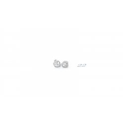 Brand New Sterling Silver Diamond Heart Earrings