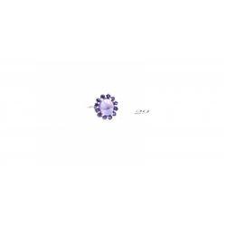 Ladies Stunning Amethyst Cluster Flower Ring 925