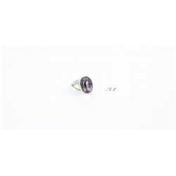 Ladies Mystic Topaz Solitaire Ring set in  925
