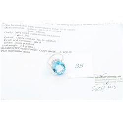 Stunning 22+ Carat Blue Topaz Ring in 925 Silver