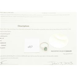 Unique Emerald Cut Brazillian Emerald Ring