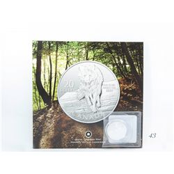 Royal Canadian Mint .999 Silver Wolf Coin