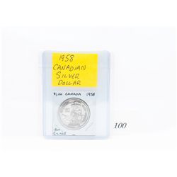 1958 canadian silver dollar