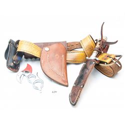 Hunters belt with bone handled german made hunting