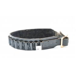 Black leather bullet belt