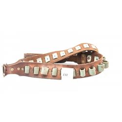 Brown leather bullet belt