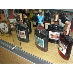 9 collectable spirits bottles
