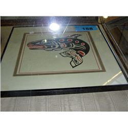 Framed west coast native print