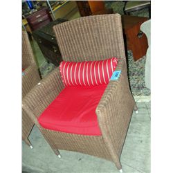 Faux wicker patio chair