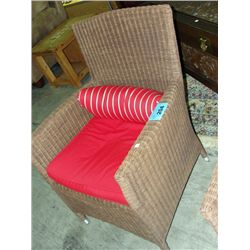 Faux wicker patio chair