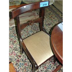 Solid mahogany side chair