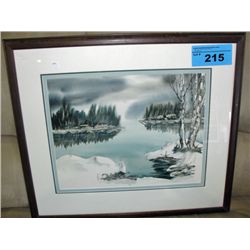 Framed original water color painting, signed