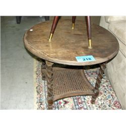 Antique oak barley twist side table