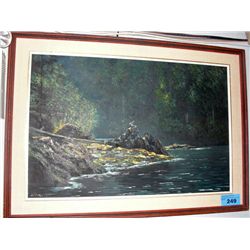 Framed original oil on canvas painting -seaside