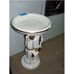 Approx 2F tall italian 2pc ceramic bird bath