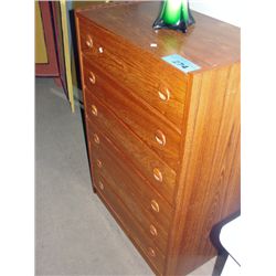 Midcentury danish modern 6 drawer teak dresser