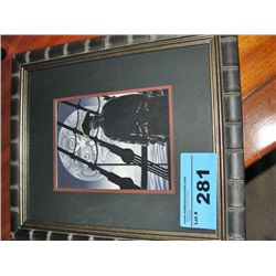 Framed native print titled farewell by andy