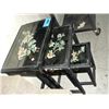 Image 1 : 3pc oriental nesting table set with carved soap