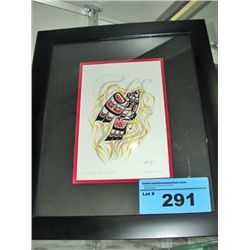 Framed native print by richard shorty - rising up