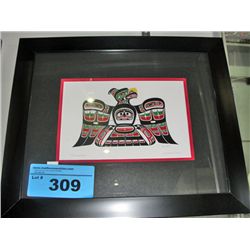 Framed native print titled thunderbird