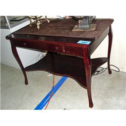 Antique single drawer mahogany writing desk