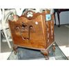 Image 1 : Vintage solid walnut magazine stand