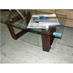 Contemporary glass top coffee table